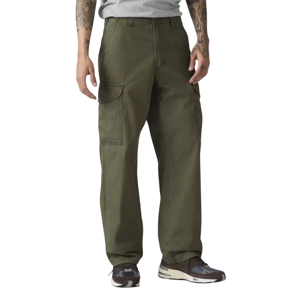 Levi's Men's Olive Green XX Cargo Baggy Relaxed‎ Fit Pants Size 34 x 30